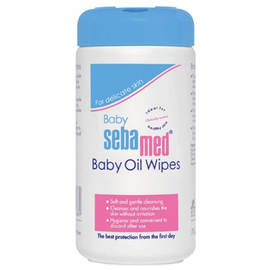 Sebamed Baby Oil Wipes, 70 Count