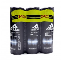 Adidas DYNAMIC PULSE Deodorant Body Spray For Men 48H 3X150 Ml