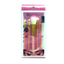 Beauty Brush Makeup Brush Set Pink 5 Pieces