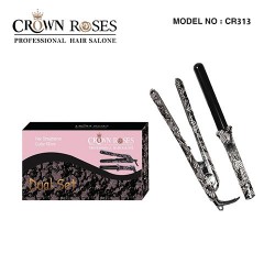 Crown Roses Dual Set Hair Straightener, Curler 19 mm Model No. CR313