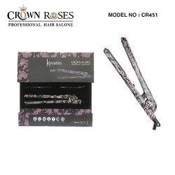 Crown Roses Solid Ceramic Hair Straightener Model No. CR451 