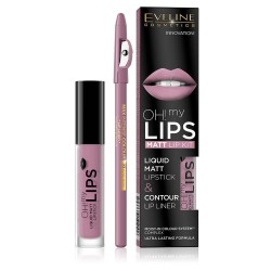 Eveline Oh My Lips Liquid Matt Lipstick & Lip Liner No. 03 Rose Nude