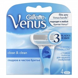 Gillette Venus Close & Clean Women's Razor 4 Counts