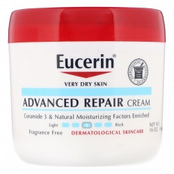 Eucerin, Advanced Repair Cream, Fragrance Free  454 gm