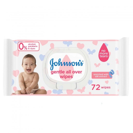 Johnson's Gentle All Over Wipes 72 Wipes