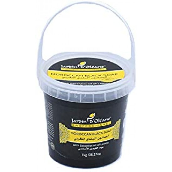 Jardin D Oleane Maroccan Black Soap with Essential oil Of Lemon - 1000 gm