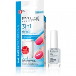 Eveline 3in1 Fast Drying Top Coat Hard And Shiny Nails 12 ml