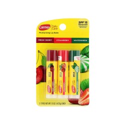 Carmex Lip Balm, Daily Care, Assorted Flavors, SPF 15, 3 Packets (4.25 g) Each