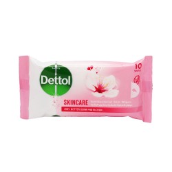  Dettol Anti-Bacterial Skin Care Skin Wipes -10pcs
