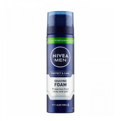 NIVEA MEN Protect & Care Shaving Foam, Aloe Vera & Provitamin B5, 200ml