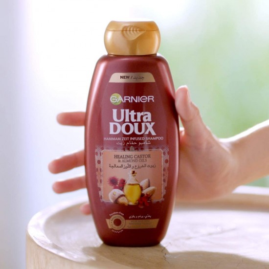 Garnier Ultra Doux fortifying shampoo with Healing Castor and Almond Oils 600ml
