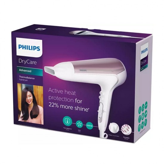 Philips Hair Dryer Advanced Dry Care 2200W - BHD186 / 03