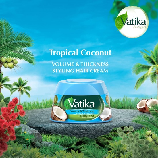 Vatika Cream To Increase Volume And Density With Tropical Coconut Extract 210 ml