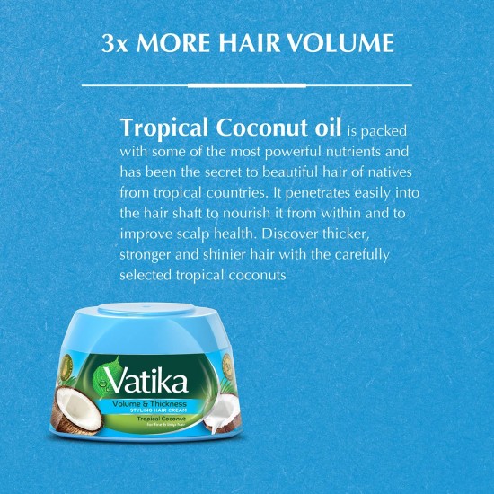 Vatika Cream To Increase Volume And Density With Tropical Coconut Extract 210 ml