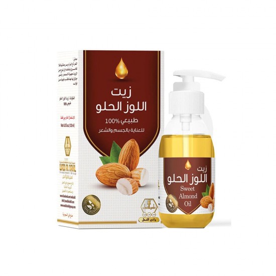 Wadi Al Nahl Hair Oil Almond Sweet For Body And Hair Care - 125 Ml