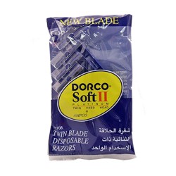 Dorco Soft II Twin Blade Disposable Razors Blue 5 Razors