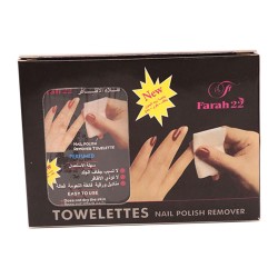 Farah22 Towelettes Nail Polish Remover - 12 Towelettes