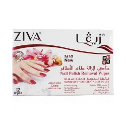 Ziva Nail Polish Remover Wipes - 12 Sachet