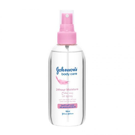 Johnson's Body Care 24 Hour Moisture Oil Spray with Almond & Soy Oils - 150 ml