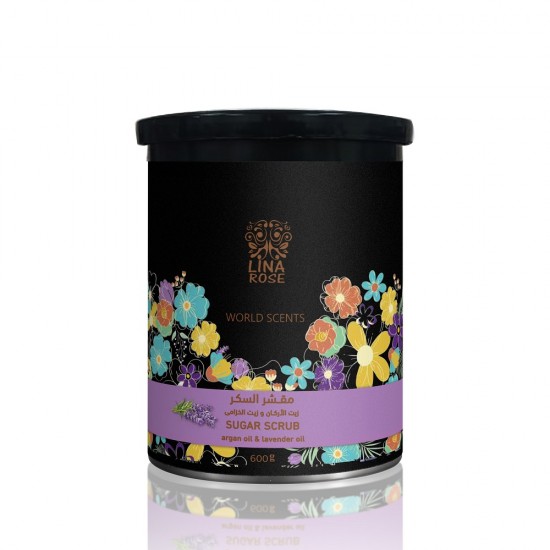 Lina Rose Sugar Scrub with Argan & Lavender Oils - 600 gm