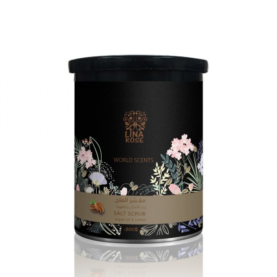 Lina Rose Salt Scrub with Argan Oil & Coffee - 800 gm