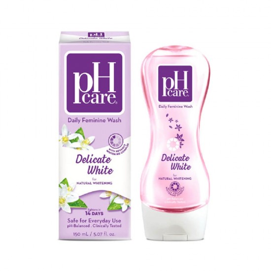 PH Care Daily Feminine Wash Delicate White For Natural Whitning - 150 ml