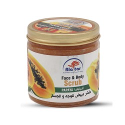 Al Attar Scrub and bleach for face and body  With papaya - 580 ml