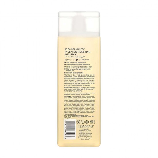 Giovanni 50:50 Balanced Hydrating Clarifying Shampoo for Normal to Dry Hair - 250 ml