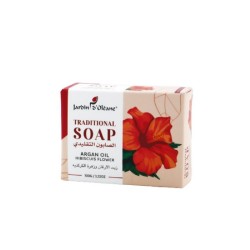 Jardin d'Oleane Traditional Soap with Argan Oil & Hibiscus Flower - 100 gm