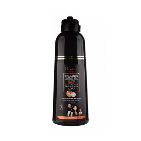 Disaar Shampoo Collagen & Argan Oil for Natural Black Hair Dye - 400 ml