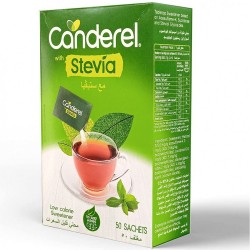 Canderel With Stevia Low Calorie Sweetener - 50 Sachets