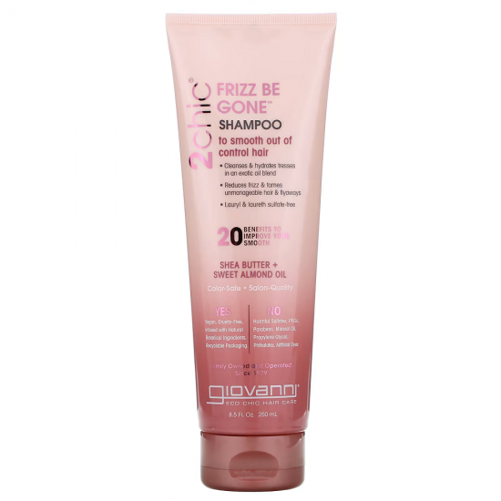 Giovanni 2chic Frizz Be Gone Shampoo With Shea Butter & Sweet Almond Oil - 250 ml