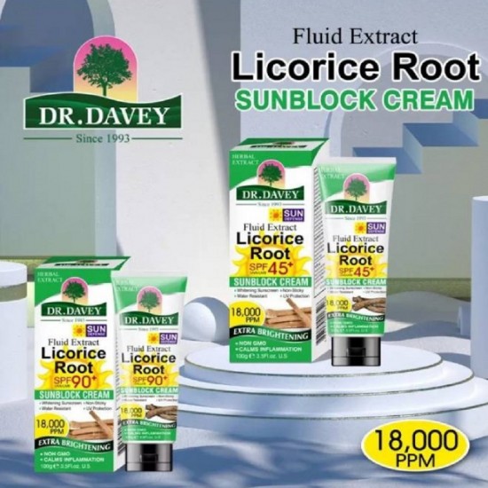Dr. Davey Sunblock Cream SPF 90 With Licorice Extract - 100 gm
