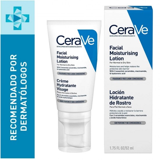 CeraVe Facial Moisturising Lotion For Normal To Dry Skin - 52 ml