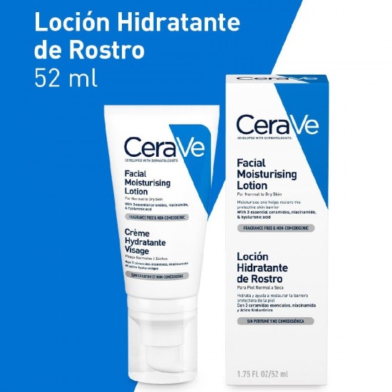 CeraVe Facial Moisturising Lotion For Normal To Dry Skin - 52 ml