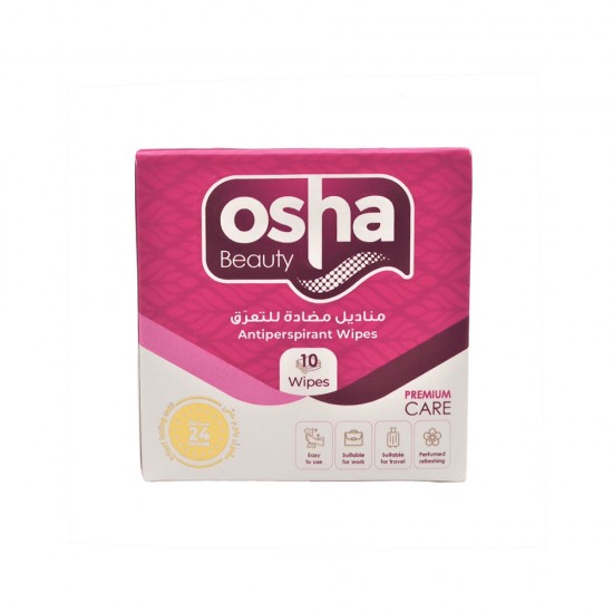 Osha Beauty Antiperspirant Wipes For Women - 10 Wipes