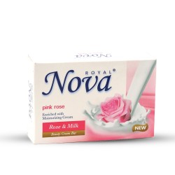 Nova Royal Pink Rose Soap With Rose & Milk Scent - 140 gm