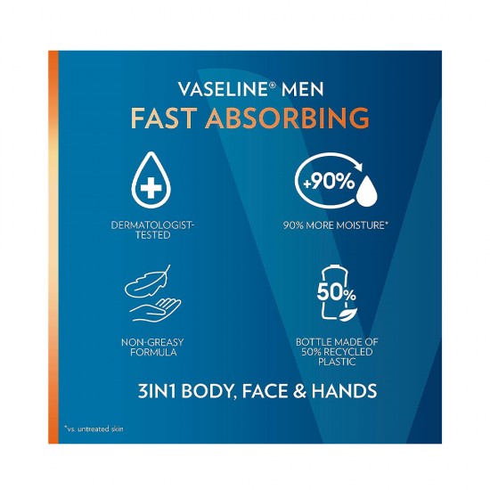 Vaseline Men Fast Absorbing Body & Face Lotion 600 ml