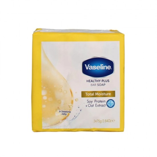 Vaseline Healthy Plus Bar Soap Total Moisture - 3x75gm