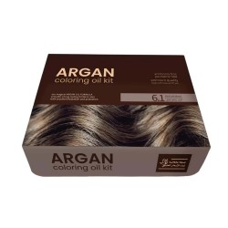 Argan Coloring Oil Kit - 6.1 Dark Ash Blond