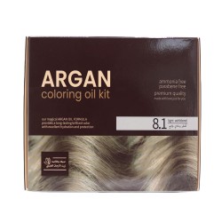 Argan Coloring Oil Kit - 8.1 Light Ash Blond