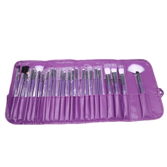 Kit of Makeup Brushes, 24 Pieces - Purple