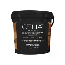 Celia Shower Sugar Scrub with Argan Oil Rich In Vitamin E & Almond Oil - 600 gm