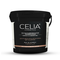 Celia Sea Salt & Brown Sugar Shower Scrub With Cocoa & Almond Oil - 700 gm
