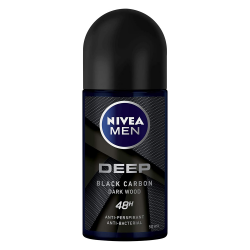 Nivea Men Deep Black Carbon Dark Wood Deodorant 48h - 50 ml