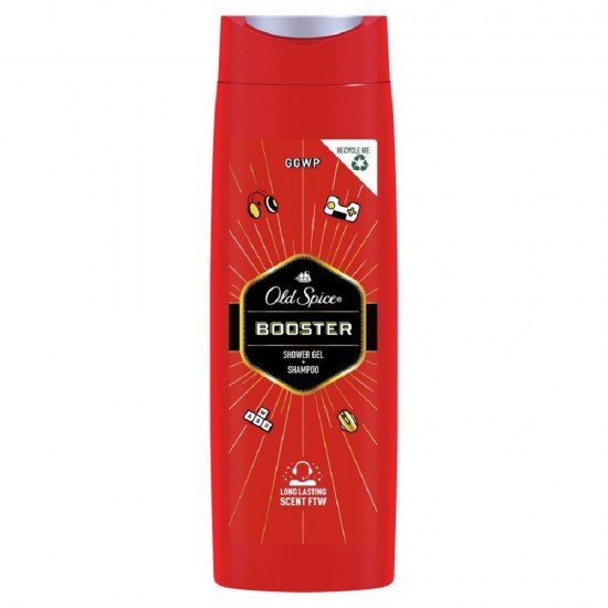 Old Spice Booster Shampoo & Shower Gel 2 in 1- 400 ml