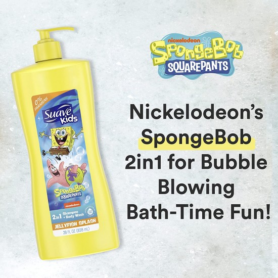 Suave Kids Sponge Bob Square Pants Shampoo 2 in 1 - 828 ml