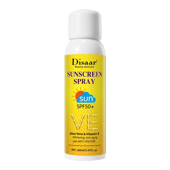 Disaar Sunscreen Spray SPF 50 with Aloe Vera & Vitamin E - 160 ml