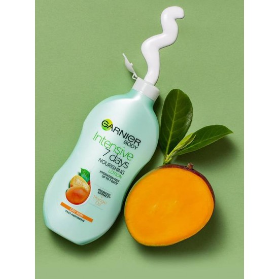Garnier Intensive 7 Days Hydrating Body Lotion with Mango Oil for Dry Skin - 400 ml