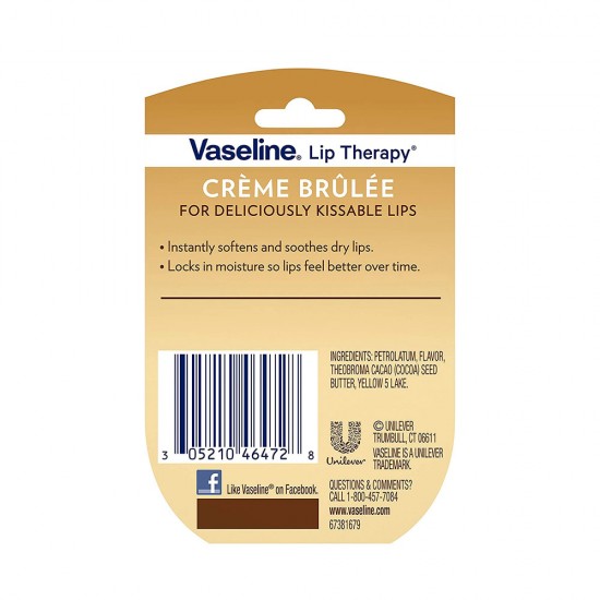Vaseline Lip Therapy Cream Brulee - 7 gm